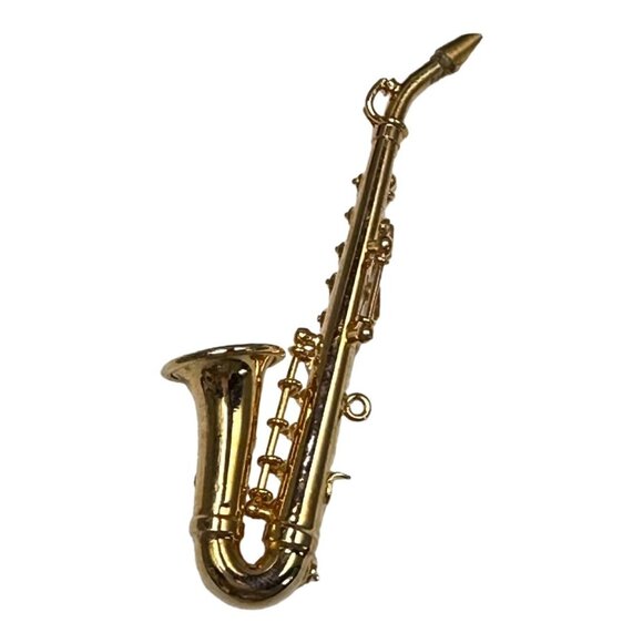 Miniature Saxophone Instrument 1:12 Scale Velveteen Carry Case Dollhouse Music - Picture 2 of 7